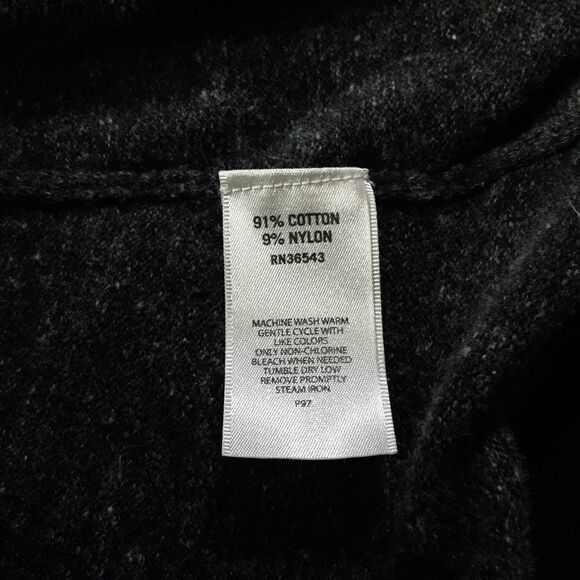 Van Heusen Gray Tweed/Cream/Black Color Block Open Cardigan XL (16) - Picture 5 of 6